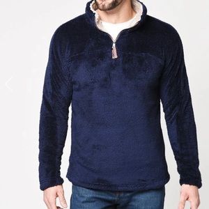 True Grit | Navy Double Plush 1/4 Zip